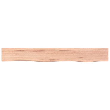 vidaXL Ράφι Τοίχου Ανοιχτό Καφέ 80x10x4cm Επεξεργ. Μασίφ Ξύλο Δρυός 1 τεμ.