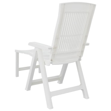 vidaXL Ξαπλώστρα Λευκή Πλαστική 60x114x110cm 1 τεμ.