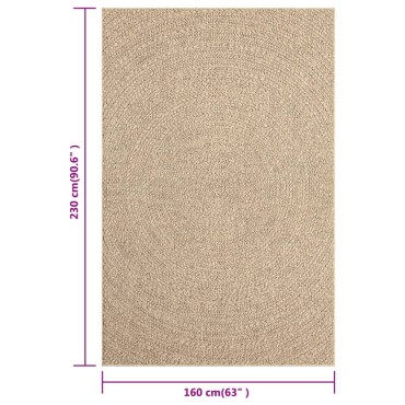 vidaXL Χαλί ZIZUR Όψη Γιούτας Εσωτ. & Εξωτ. Χώρου 160x230cm