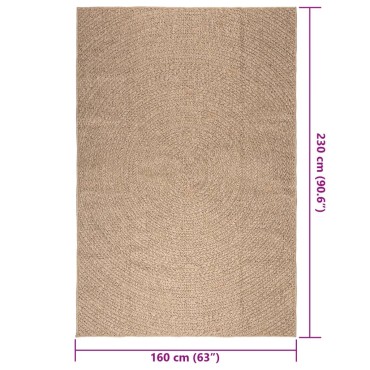 vidaXL Χαλί ZIZUR Όψη Γιούτας Εσωτ. & Εξωτ. Χώρου 160x230cm