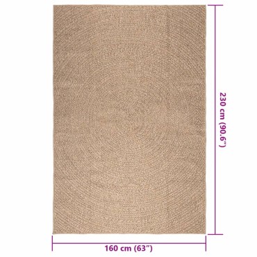 vidaXL Χαλί ZIZUR Όψη Γιούτας Εσωτ. & Εξωτ. Χώρου 160x230cm