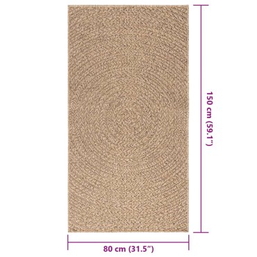 vidaXL Χαλί ZIZUR Όψη Γιούτας Εσωτ. & Εξωτ. Χώρου 80x150cm