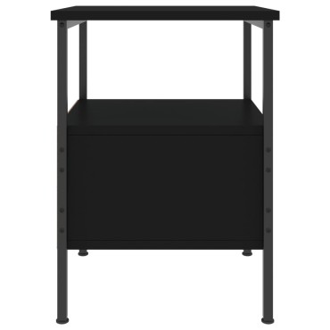 vidaXL Κομοδίνο Μαύρο 34x36x50cm από Επεξεργασμένο Ξύλο 1 τεμ.