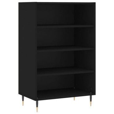 vidaXL Ραφιέρα Μαύρη 57x35x90 από Επεξεργασμένο Ξύλο 57x35x90cm 1 τεμ.