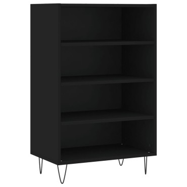 vidaXL Ραφιέρα Μαύρη 57x35x90 από Επεξεργασμένο Ξύλο 57x35x90cm 1 τεμ.