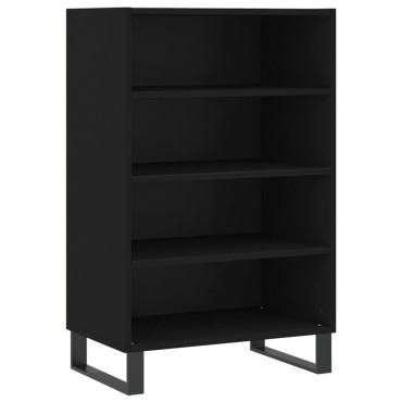 vidaXL Ραφιέρα Μαύρη 57x35x90 από Επεξεργασμένο Ξύλο 57x35x90cm 1 τεμ.
