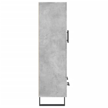 vidaXL Ντουλάπα Γκρι Σκυροδέματος 69,5x31x115cm Επεξεργ. Ξύλο 1 τεμ.