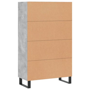 vidaXL Ντουλάπα Γκρι Σκυροδέματος 69,5x31x115cm Επεξεργ. Ξύλο 1 τεμ.