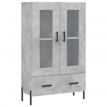 vidaXL Ντουλάπα Γκρι Σκυροδέματος 69,5x31x115cm Επεξεργ. Ξύλο 1 τεμ.