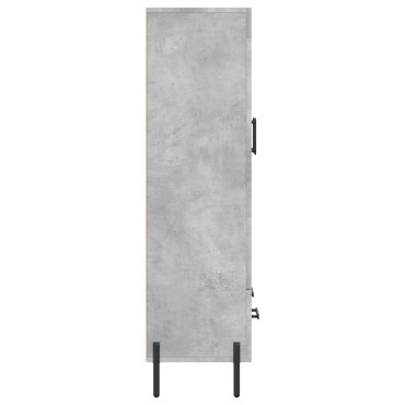vidaXL Ντουλάπα Γκρι Σκυροδέματος 69,5x31x115cm Επεξεργ. Ξύλο 1 τεμ.