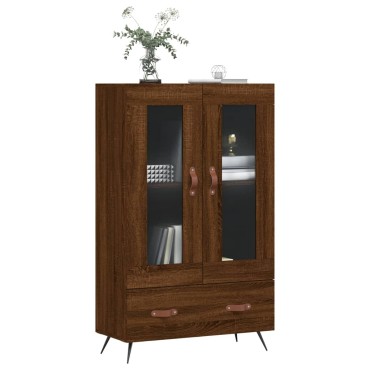 vidaXL Ντουλάπα Καφέ Δρυς 69,5x31x115cm από Επεξεργασμένο Ξύλο 1 τεμ.