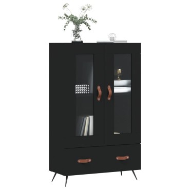 vidaXL Ντουλάπα Μαύρη 69,5x31x115cm από Επεξεργασμένο Ξύλο 1 τεμ.