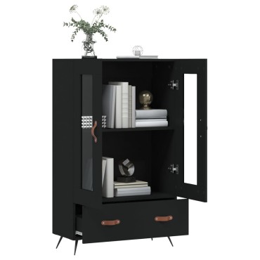 vidaXL Ντουλάπα Μαύρη 69,5x31x115cm από Επεξεργασμένο Ξύλο 1 τεμ.