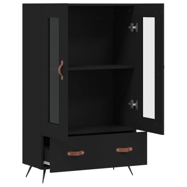 vidaXL Ντουλάπα Μαύρη 69,5x31x115cm από Επεξεργασμένο Ξύλο 1 τεμ.