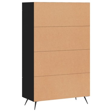 vidaXL Ντουλάπα Μαύρη 69,5x31x115cm από Επεξεργασμένο Ξύλο 1 τεμ.