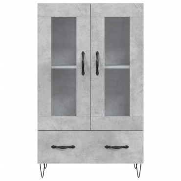 vidaXL Ντουλάπα Γκρι Σκυροδέματος 69,5x31x115cm Επεξεργ. Ξύλο 1 τεμ.