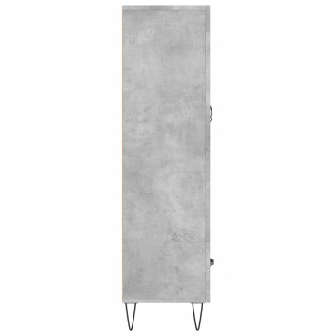 vidaXL Ντουλάπα Γκρι Σκυροδέματος 69,5x31x115cm Επεξεργ. Ξύλο 1 τεμ.