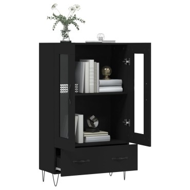 vidaXL Ντουλάπα Μαύρη 69,5x31x115cm από Επεξεργασμένο Ξύλο 1 τεμ.