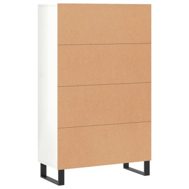 vidaXL Ντουλάπα Γυαλ. Λευκό 69,5x31x115cm από Επεξεργασμένο Ξύλο 1 τεμ.