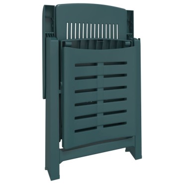 vidaXL Ξαπλώστρα Πράσινη Πλαστική 60x114x110cm 1 τεμ.