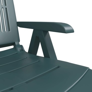 vidaXL Ξαπλώστρα Πράσινη Πλαστική 60x114x110cm 1 τεμ.