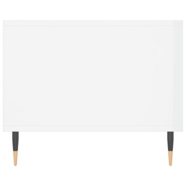 vidaXL Τραπεζάκι Σαλονιού Γυαλ. Λευκό 102x50x40cm Επεξεργ. Ξύλο 1 τεμ.