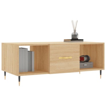 vidaXL Τραπεζάκι Σαλονιού Sonoma Δρυς 102x50x40cm από Επεξεργ. Ξύλο 1 τεμ.