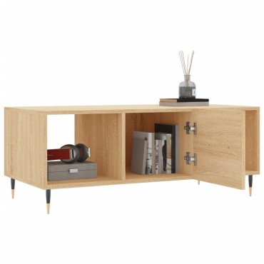 vidaXL Τραπεζάκι Σαλονιού Sonoma Δρυς 102x50x40cm από Επεξεργ. Ξύλο 1 τεμ.