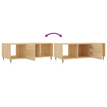 vidaXL Τραπεζάκι Σαλονιού Sonoma Δρυς 102x50x40cm από Επεξεργ. Ξύλο 1 τεμ.