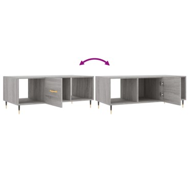 vidaXL Τραπεζάκι Σαλονιού Γκρι Sonoma 102x50x40cm Επεξεργασμένο Ξύλο 1 τεμ.