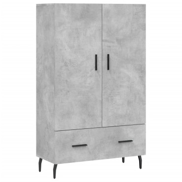 vidaXL Ντουλάπα Γκρι Σκυροδέματος 69,5x31x115cm Επεξεργ. Ξύλο 1 τεμ.