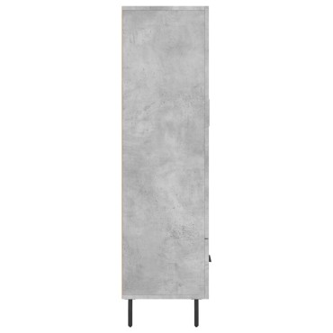 vidaXL Ντουλάπα Γκρι Σκυροδέματος 69,5x31x115cm Επεξεργ. Ξύλο 1 τεμ.