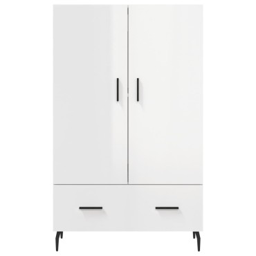vidaXL Ντουλάπα Γυαλ. Λευκό 69,5x31x115cm από Επεξεργασμένο Ξύλο 1 τεμ.