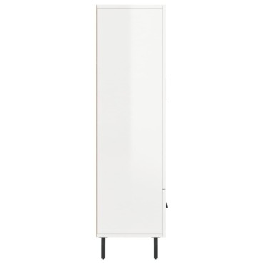 vidaXL Ντουλάπα Γυαλ. Λευκό 69,5x31x115cm από Επεξεργασμένο Ξύλο 1 τεμ.