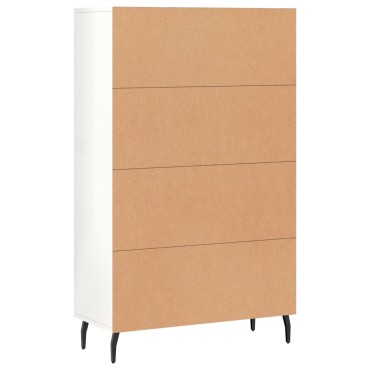 vidaXL Ντουλάπα Γυαλ. Λευκό 69,5x31x115cm από Επεξεργασμένο Ξύλο 1 τεμ.
