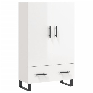 vidaXL Ντουλάπα Γυαλ. Λευκό 69,5x31x115cm από Επεξεργασμένο Ξύλο 1 τεμ.