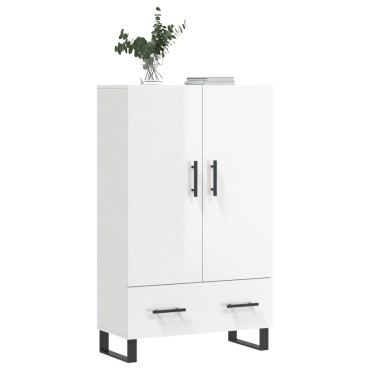 vidaXL Ντουλάπα Γυαλ. Λευκό 69,5x31x115cm από Επεξεργασμένο Ξύλο 1 τεμ.