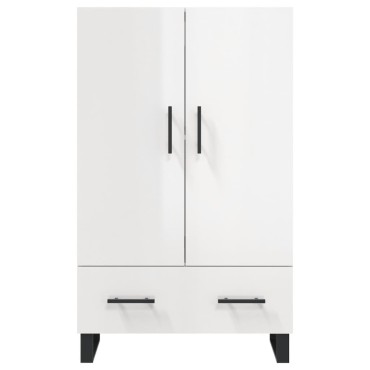 vidaXL Ντουλάπα Γυαλ. Λευκό 69,5x31x115cm από Επεξεργασμένο Ξύλο 1 τεμ.