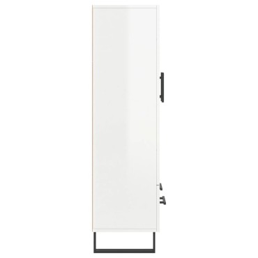 vidaXL Ντουλάπα Γυαλ. Λευκό 69,5x31x115cm από Επεξεργασμένο Ξύλο 1 τεμ.