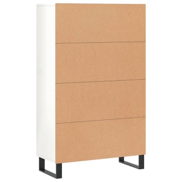 vidaXL Ντουλάπα Γυαλ. Λευκό 69,5x31x115cm από Επεξεργασμένο Ξύλο 1 τεμ.