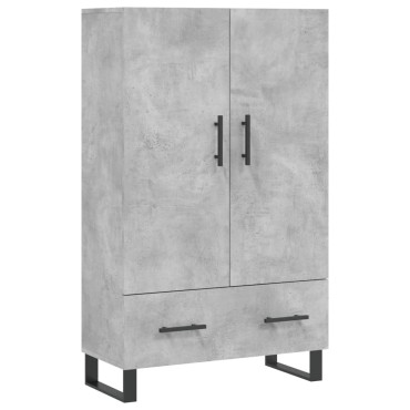 vidaXL Ντουλάπα Γκρι Σκυροδέματος 69,5x31x115cm Επεξεργ. Ξύλο 1 τεμ.