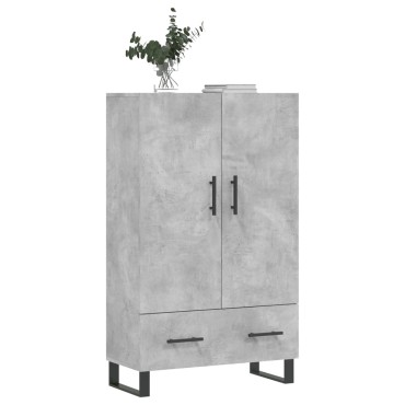 vidaXL Ντουλάπα Γκρι Σκυροδέματος 69,5x31x115cm Επεξεργ. Ξύλο 1 τεμ.