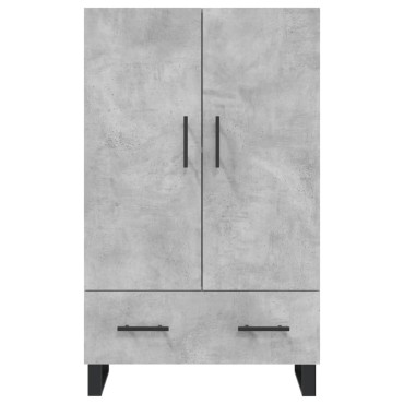 vidaXL Ντουλάπα Γκρι Σκυροδέματος 69,5x31x115cm Επεξεργ. Ξύλο 1 τεμ.