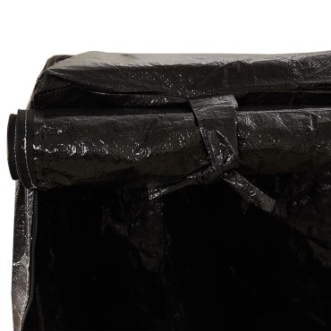 vidaXL Κάλυμμα Κούνιας 2 τεμ. 8 Κρίκοι 125x90x135/165cm Πολυαιθυλένιο