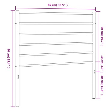 vidaXL Κεφαλάρι Λευκό Μεταλλικό 85x3x90cm 1 τεμ.