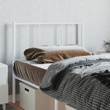vidaXL Κεφαλάρι Λευκό Μεταλλικό 85x3x90cm 1 τεμ.