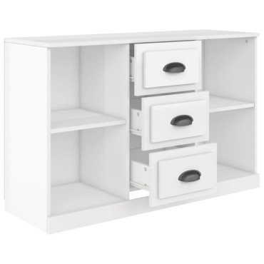 vidaXL Ντουλάπι Γυαλιστερό Λευκό 104,5x35,5x67,5cm Επεξεργασμένο Ξύλο 1 τεμ.