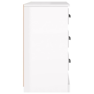 vidaXL Ντουλάπι Γυαλιστερό Λευκό 104,5x35,5x67,5cm Επεξεργασμένο Ξύλο 1 τεμ.