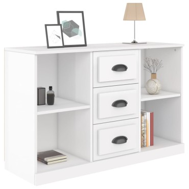 vidaXL Ντουλάπι Γυαλιστερό Λευκό 104,5x35,5x67,5cm Επεξεργασμένο Ξύλο 1 τεμ.