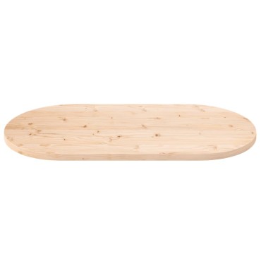 vidaXL Επιφάνεια Τραπεζιού Οβάλ 110x55x2,5cm Μασίφ Ξύλο Πεύκου 1 τεμ.